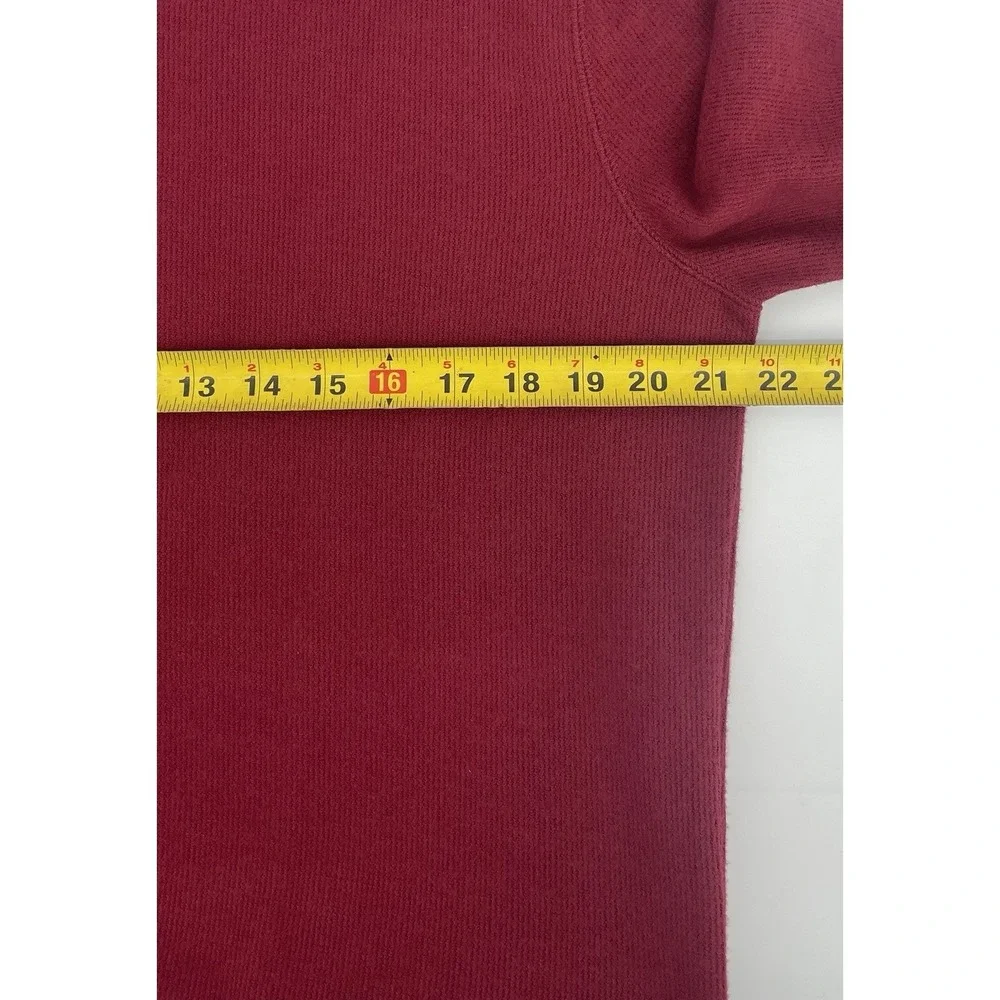 Banana Republic Sweatshirt Mens Med Burgundy Textured Organic Cotton Blend NWT